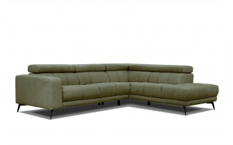 Canapé d'angle droit avec appuis-tête réglables 5 places MORELLO