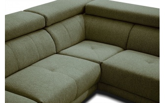 Canapé d'angle droit avec appuis-tête réglables 5 places MORELLO