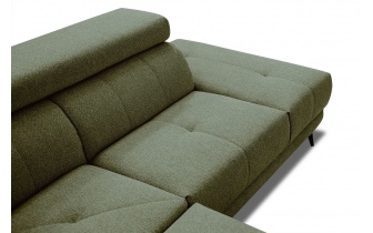 Canapé d'angle droit avec appuis-tête réglables 5 places MORELLO