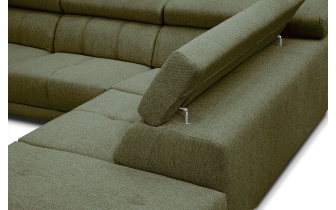 Canapé d'angle droit avec appuis-tête réglables 5 places MORELLO