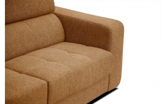 Canapé d'angle gauche avec appuis-tête réglables 5 places BERGO