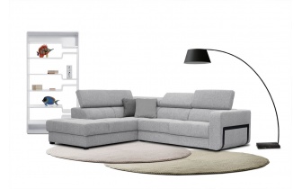 Canapé d'angle gauche avec appuis-tête réglables 5 places BERGO