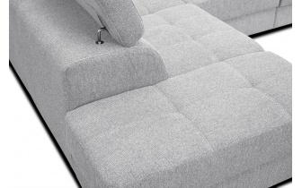 Canapé d'angle gauche avec appuis-tête réglables 5 places BERGO