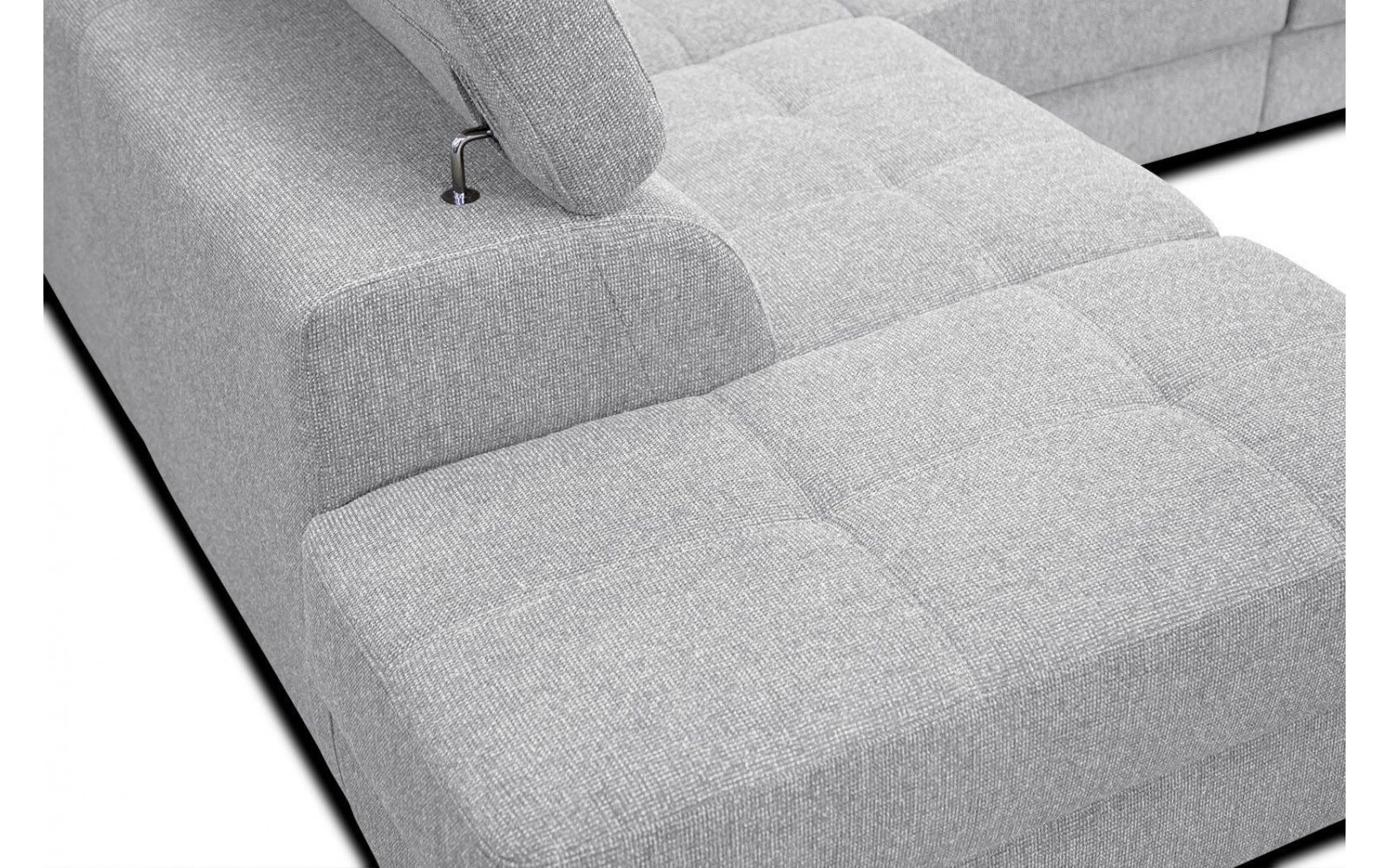 Canapé d'angle gauche avec appuis-tête réglables 5 places BERGO