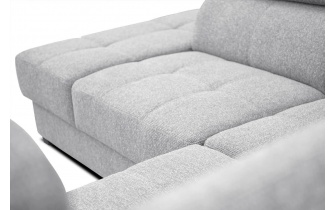 Canapé d'angle gauche avec appuis-tête réglables 5 places BERGO