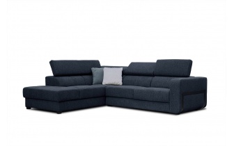 Canapé d'angle gauche avec appuis-tête réglables 5 places BERGO