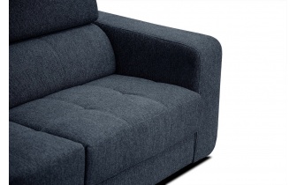 Canapé d'angle gauche avec appuis-tête réglables 5 places BERGO