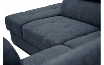 Canapé d'angle gauche avec appuis-tête réglables 5 places BERGO