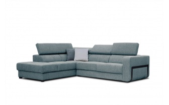 Canapé d'angle gauche avec appuis-tête réglables 5 places BERGO