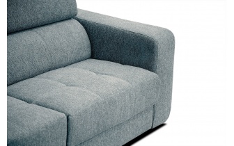 Canapé d'angle gauche avec appuis-tête réglables 5 places BERGO