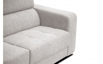 Canapé d'angle gauche avec appuis-tête réglables 5 places BERGO