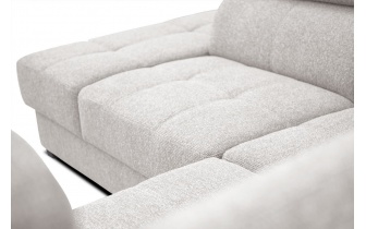 Canapé d'angle gauche avec appuis-tête réglables 5 places BERGO