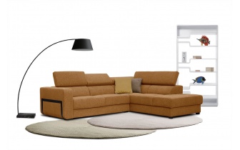 Canapé d'angle droit avec appuis-tête réglables 5 places BERGO