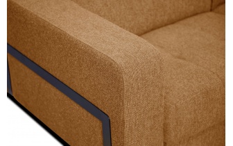 Canapé d'angle droit avec appuis-tête réglables 5 places BERGO