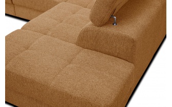 Canapé d'angle droit avec appuis-tête réglables 5 places BERGO