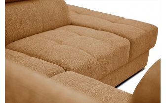 Canapé d'angle droit avec appuis-tête réglables 5 places BERGO