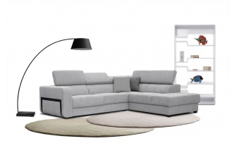 Canapé d'angle droit avec appuis-tête réglables 5 places BERGO