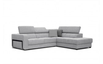 Canapé d'angle droit avec appuis-tête réglables 5 places BERGO