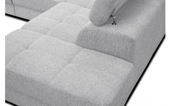 Canapé d'angle droit avec appuis-tête réglables 5 places BERGO