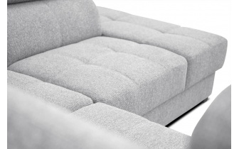 Canapé d'angle droit avec appuis-tête réglables 5 places BERGO