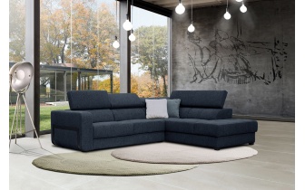 Canapé d'angle droit avec appuis-tête réglables 5 places BERGO