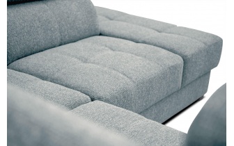 Canapé d'angle droit avec appuis-tête réglables 5 places BERGO