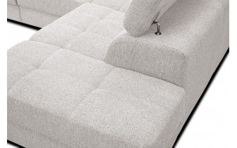 Canapé d'angle droit avec appuis-tête réglables 5 places BERGO