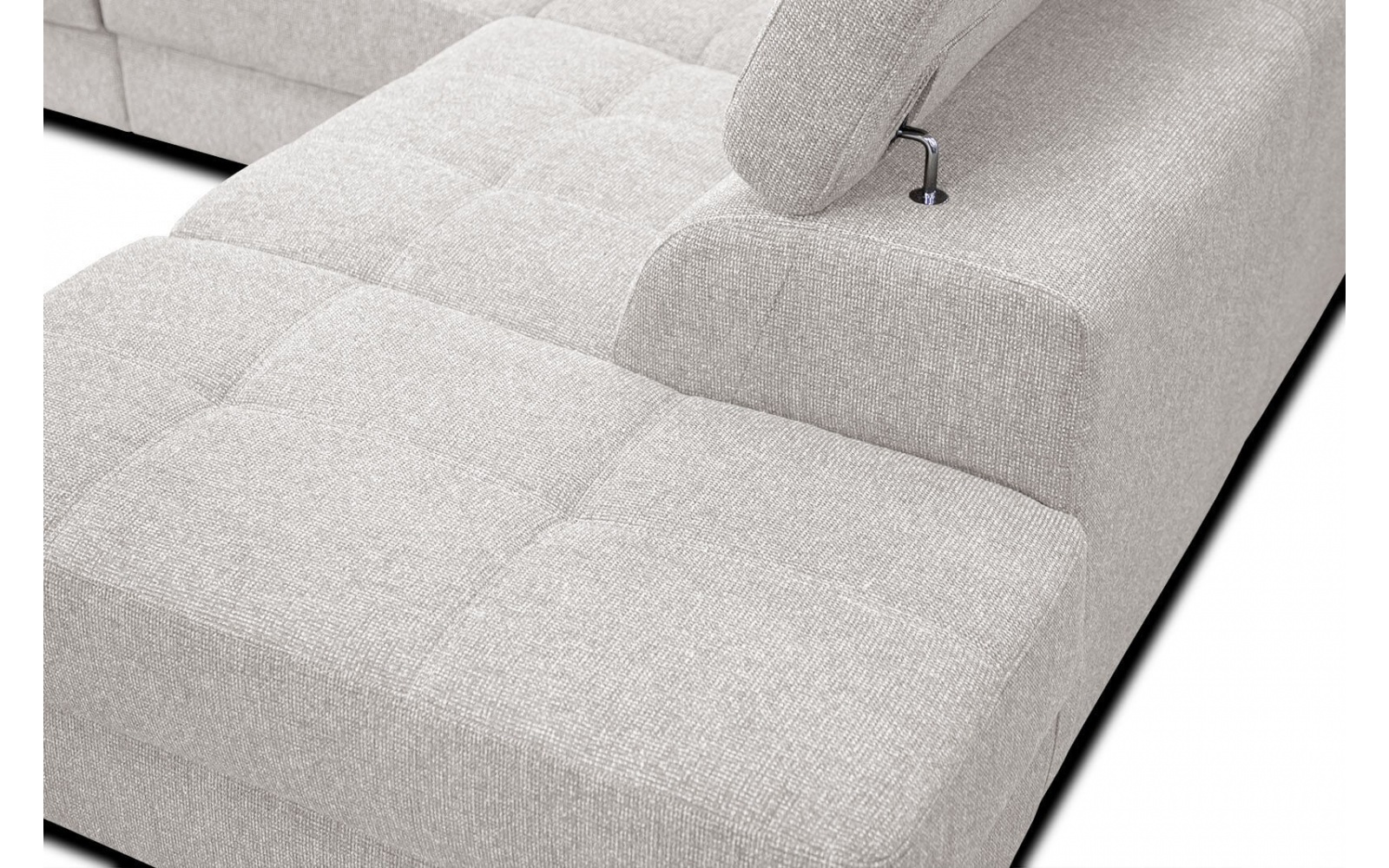 Canapé d'angle droit avec appuis-tête réglables 5 places BERGO