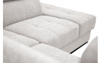 Canapé d'angle droit avec appuis-tête réglables 5 places BERGO