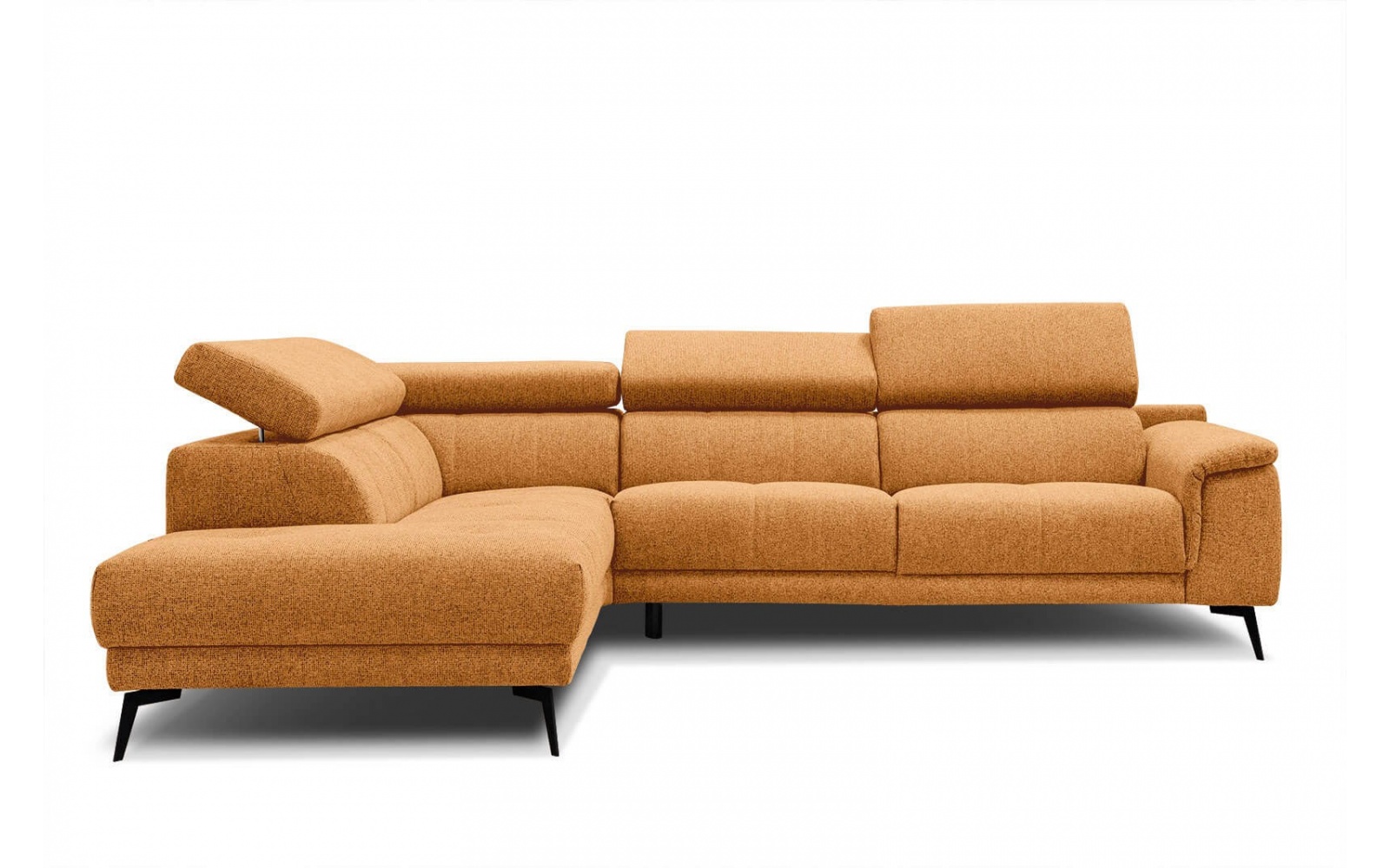 Canapé d'angle gauche avec appuis-tête réglables 5 places FIERO