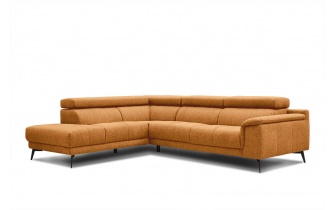 Canapé d'angle gauche avec appuis-tête réglables 5 places FIERO