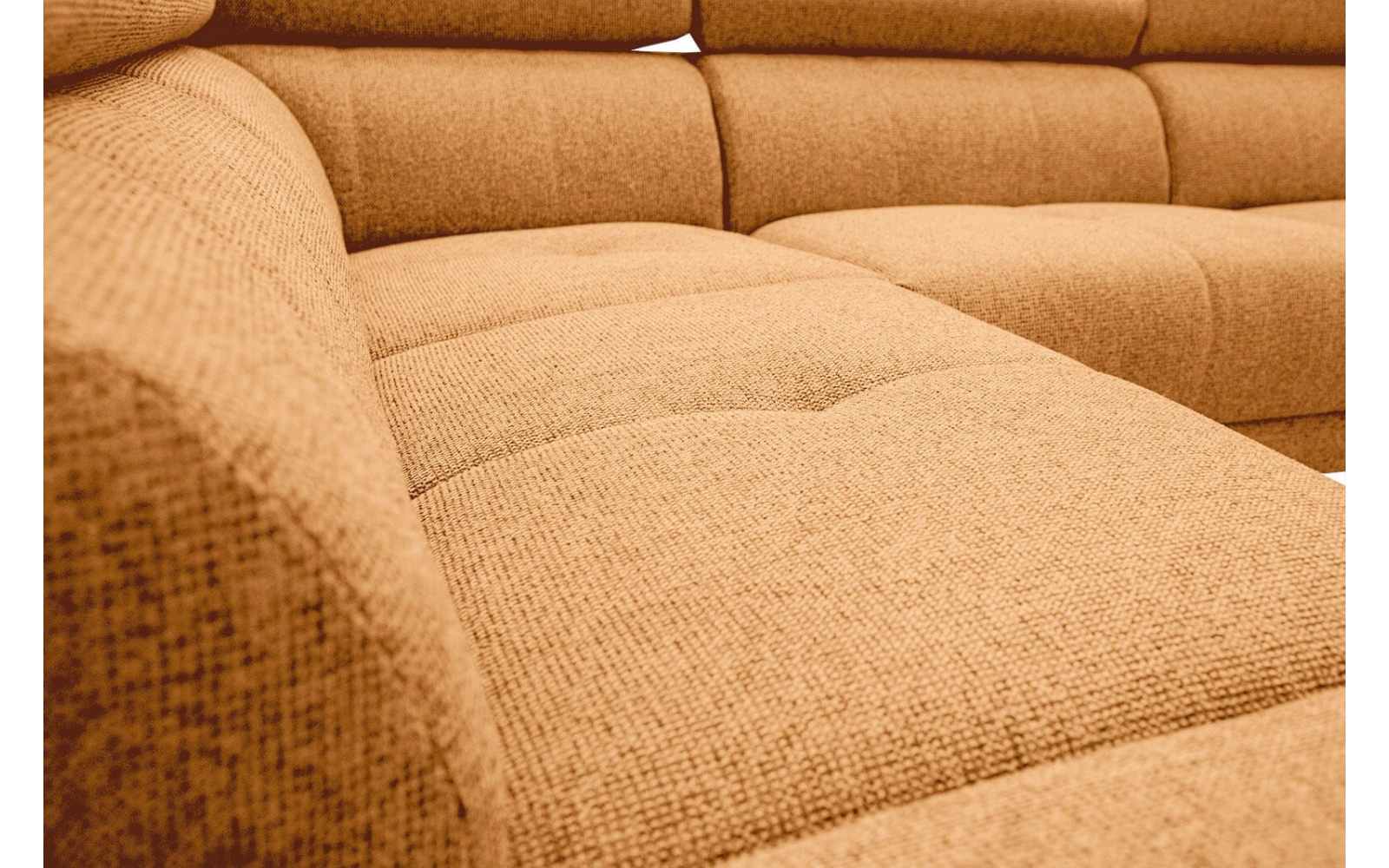 Canapé d'angle gauche avec appuis-tête réglables 5 places FIERO