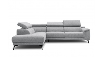 Canapé d'angle gauche avec appuis-tête réglables 5 places FIERO