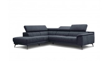 Canapé d'angle gauche avec appuis-tête réglables 5 places FIERO