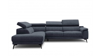 Canapé d'angle gauche avec appuis-tête réglables 5 places FIERO