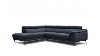 Canapé d'angle gauche avec appuis-tête réglables 5 places FIERO