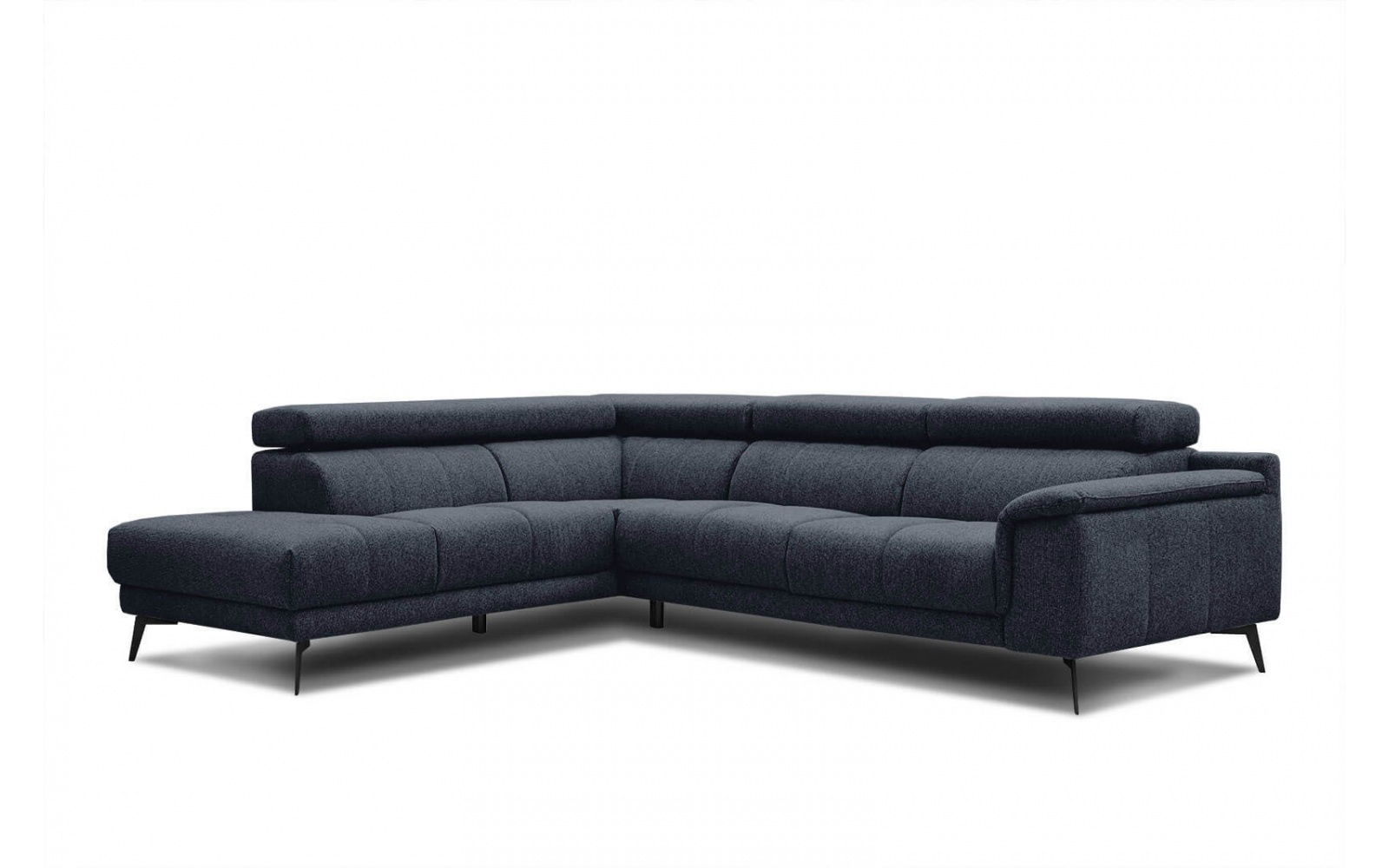 Canapé d'angle gauche avec appuis-tête réglables 5 places FIERO