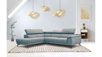 Canapé d'angle gauche avec appuis-tête réglables 5 places FIERO