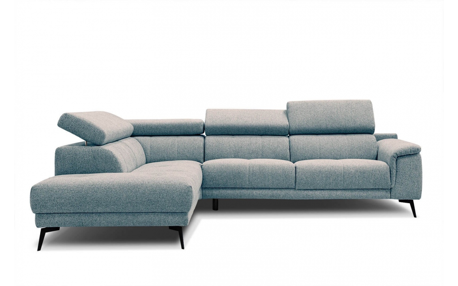 Canapé d'angle gauche avec appuis-tête réglables 5 places FIERO