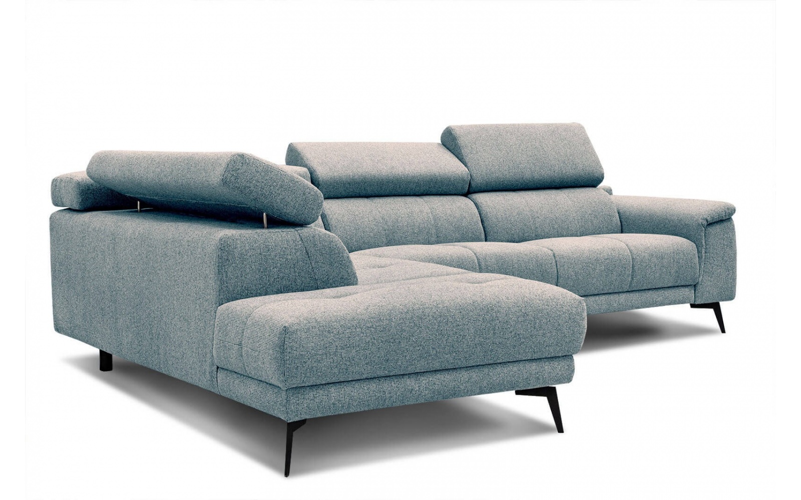 Canapé d'angle gauche avec appuis-tête réglables 5 places FIERO