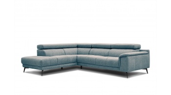 Canapé d'angle gauche avec appuis-tête réglables 5 places FIERO