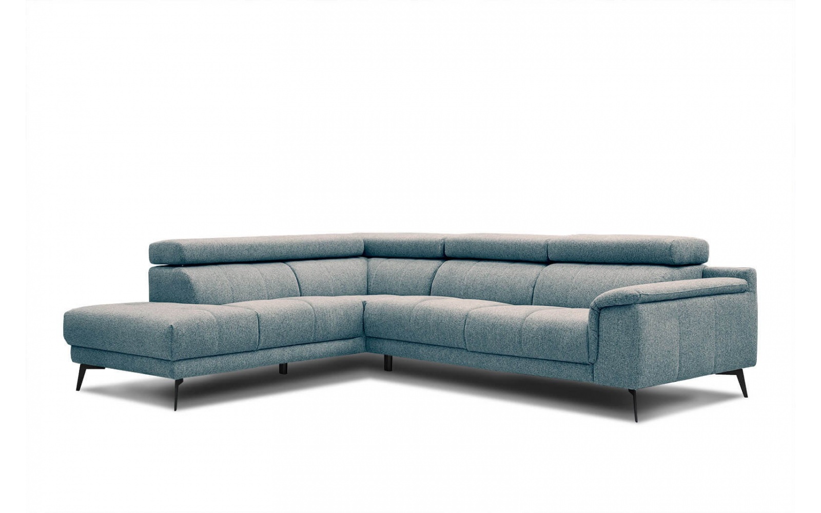 Canapé d'angle gauche avec appuis-tête réglables 5 places FIERO