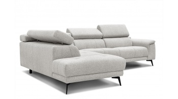 Canapé d'angle gauche avec appuis-tête réglables 5 places FIERO