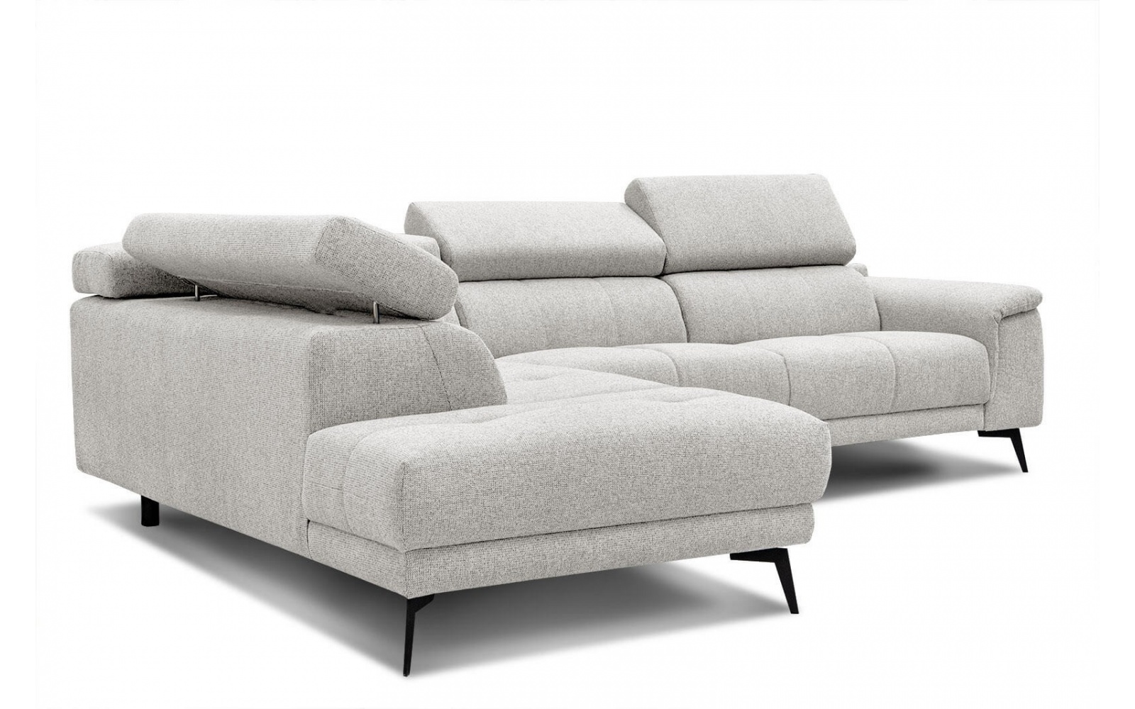 Canapé d'angle gauche avec appuis-tête réglables 5 places FIERO