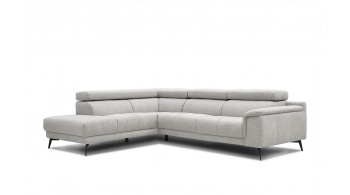 Canapé d'angle gauche avec appuis-tête réglables 5 places FIERO