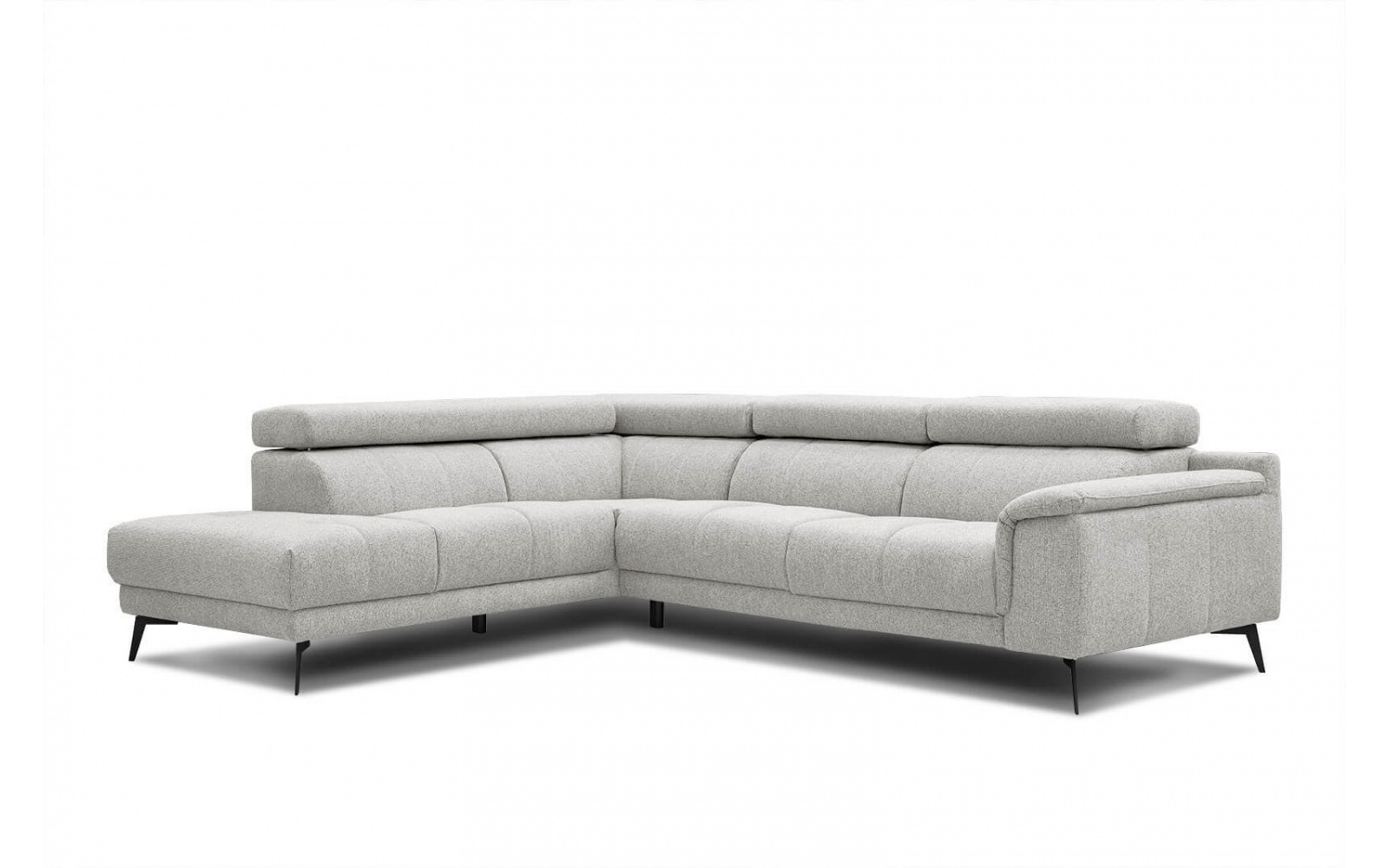 Canapé d'angle gauche avec appuis-tête réglables 5 places FIERO