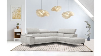 Canapé d'angle droit avec appuis-tête réglables 5 places FIERO