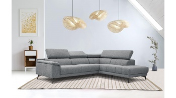 Canapé d'angle droit avec appuis-tête réglables 5 places FIERO