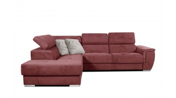 Canapé d'angle gauche avec appuis-tête réglables 5 places KELTE