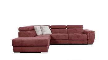 Canapé d'angle gauche avec appuis-tête réglables 5 places KELTE